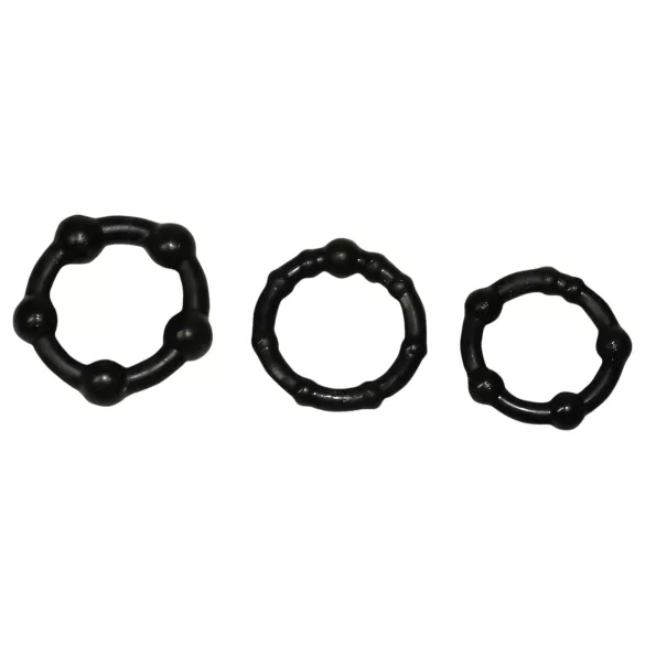 You2Toys - Set anelli fallici - silicone nero - 3 pezzi