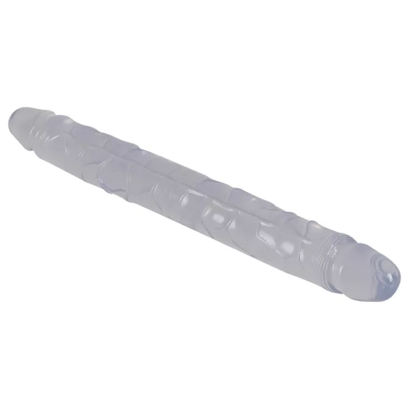 Kristály - doppio dildo - vetro trasparente 34cm