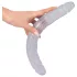 Kristály - doppio dildo - vetro trasparente 34cm