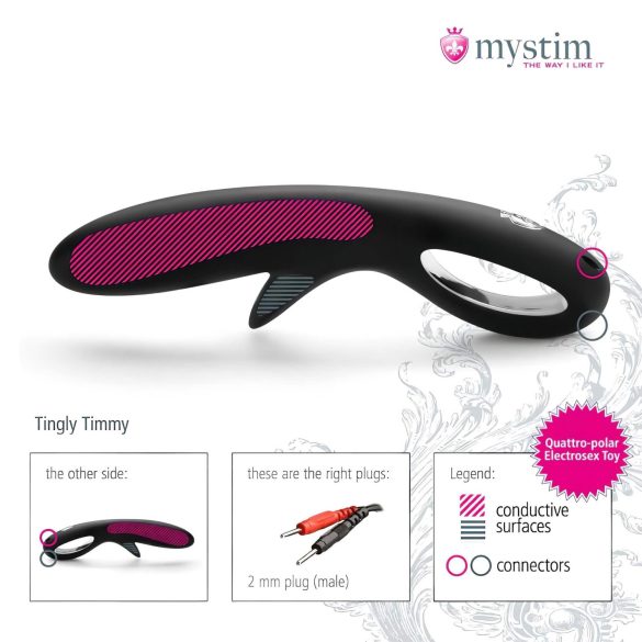 mystim Tingly Timmy - Dildo elettrostimolante in silicone