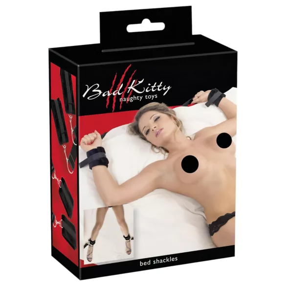 Bad Kitty - set di restrizioni da letto in peluche - 5 pezzi