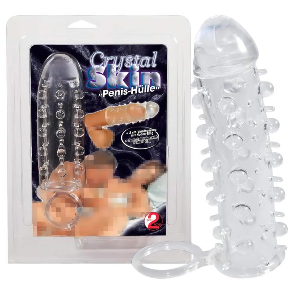 Crystal Skin - guaina pene con anello - trasparente