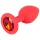 Colorful JOY - plug anale piccolo - silicone rosso