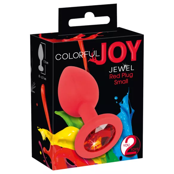 Colorful JOY - plug anale piccolo - silicone rosso