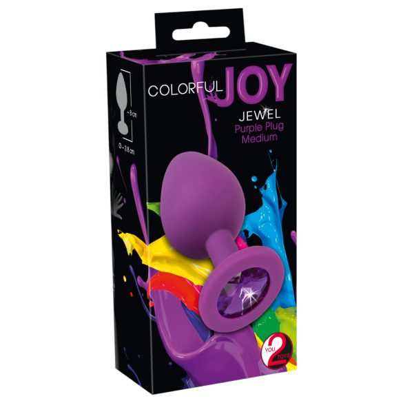 Colorful JOY - plug anale medio - silicone viola