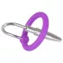 Plug penieno - anello in silicone per glande con dilatatore conico (viola-argento)