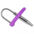 Plug penieno - anello in silicone per glande con dilatatore conico (viola-argento)