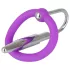 Plug penieno - anello in silicone per glande con dilatatore conico (viola-argento)