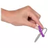 Plug penieno - anello in silicone per glande con dilatatore conico (viola-argento)