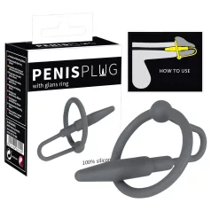   Penisplug - anello pene in silicone con dilatatore conico - grigio