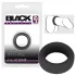 Black Velvets - anello fallico spesso - silicone nero 2,6 cm