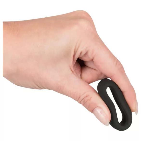 Black Velvets - anello fallico spesso - silicone nero 2,6 cm