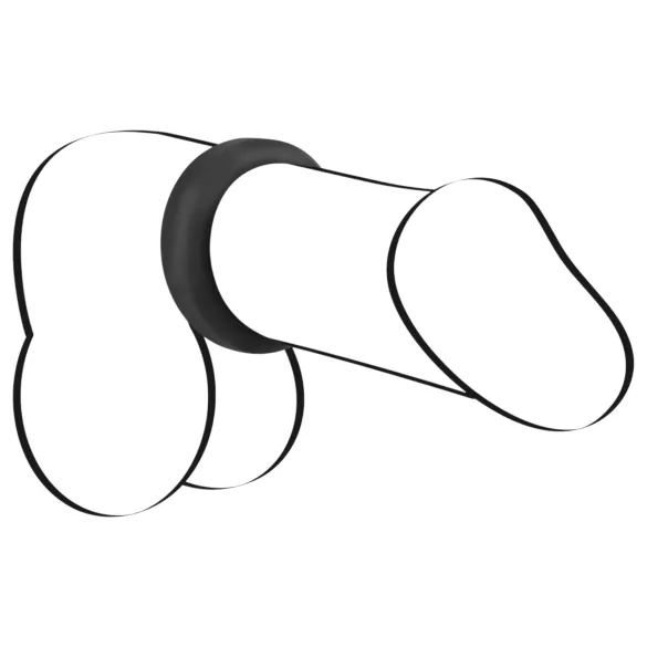 Black Velvets - anello fallico spesso - silicone nero 2,6 cm