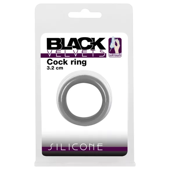 Black Velvets - anello fallico spesso 3,2 cm - nero