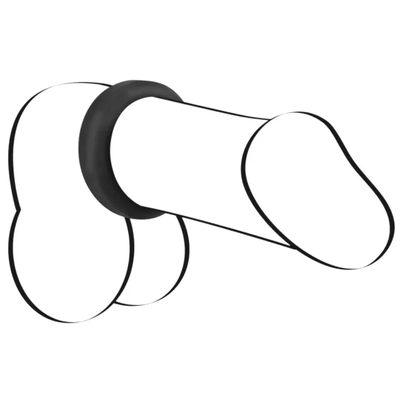 Black Velvets - anello fallico spesso 3,2 cm - nero