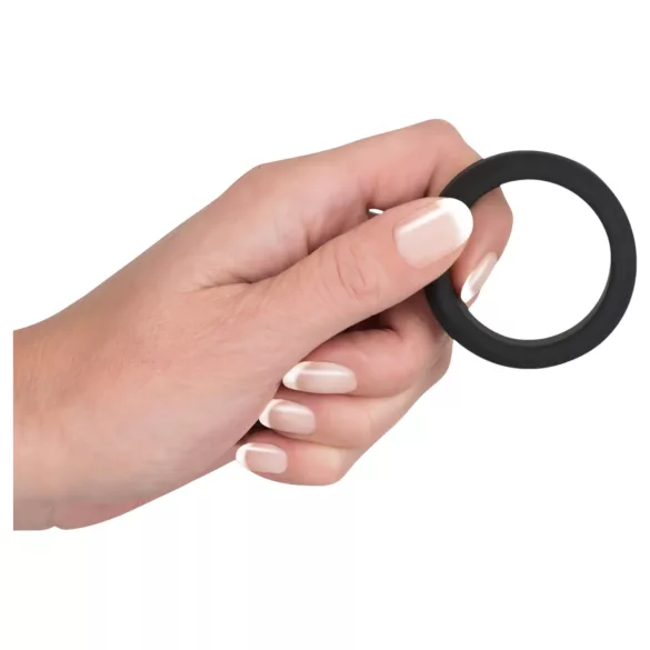 Black Velvets - anello fallico spesso - silicone nero 3,8 cm