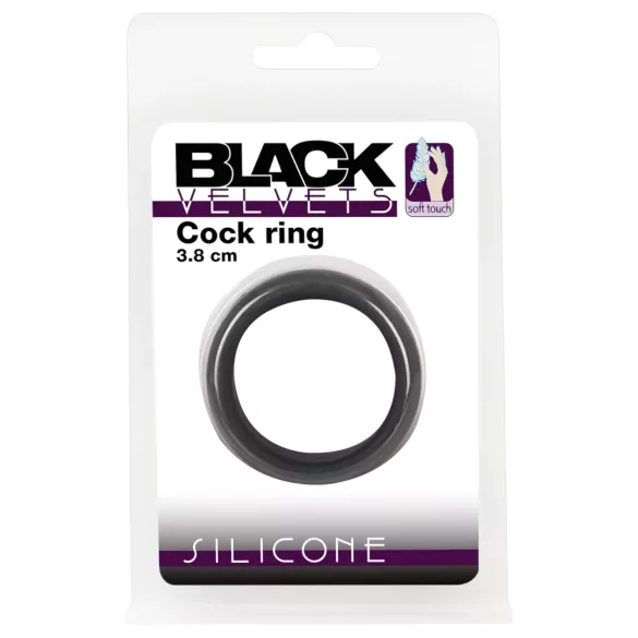Black Velvets - anello fallico spesso - silicone nero 3,8 cm