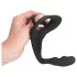 Black Velvets - dildo anale con anello pene e testicoli - silicone nero