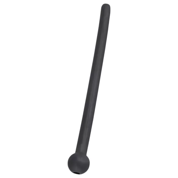 Piss Play - dilatatore uretrale cavo in silicone - nero