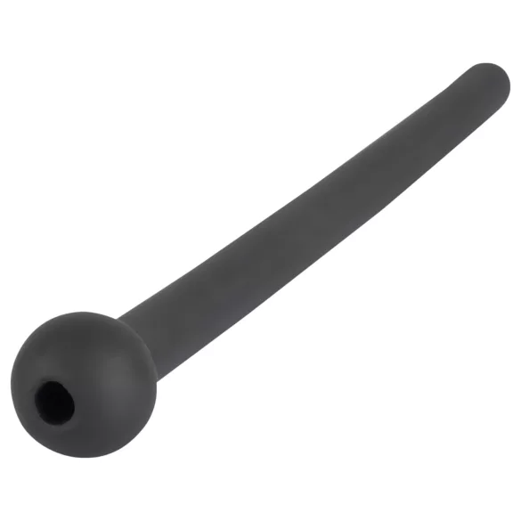 Piss Play - dilatatore uretrale cavo in silicone - nero