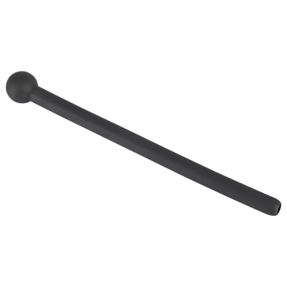 Piss Play - dilatatore uretrale cavo in silicone - nero
