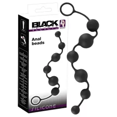Black Velvets - dildo anale con 6 perle (nero)