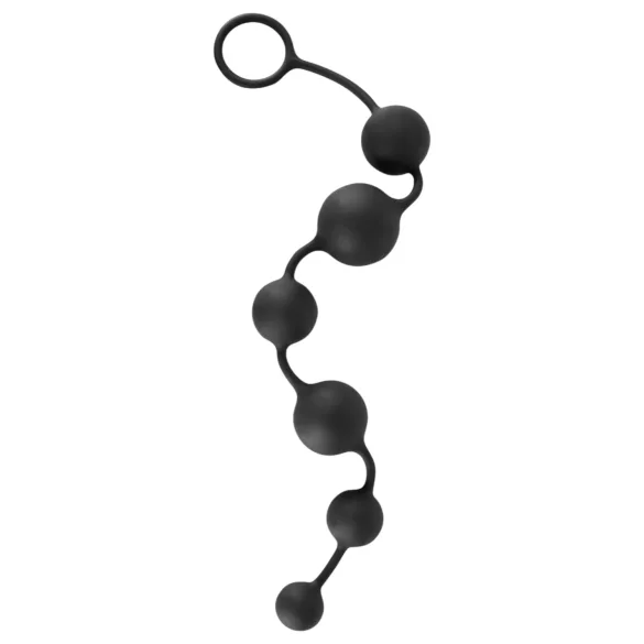 Black Velvets - dildo anale con 6 perle (nero)