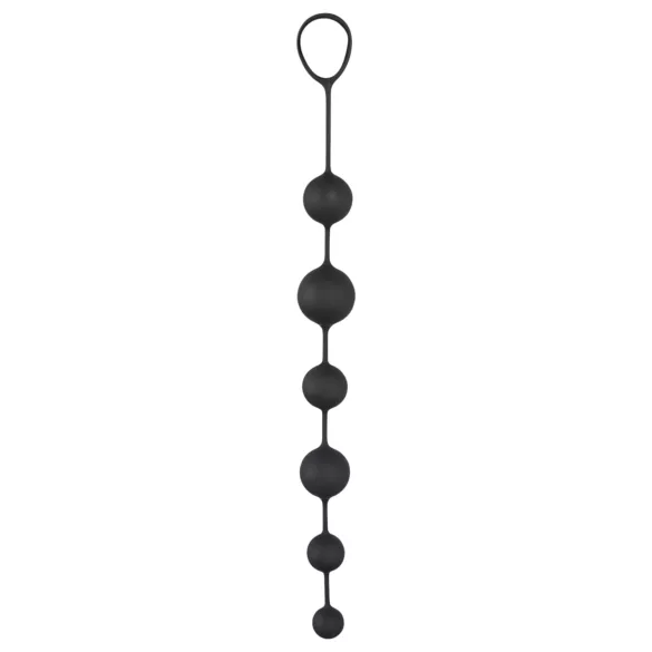 Black Velvets - dildo anale con 6 perle (nero)