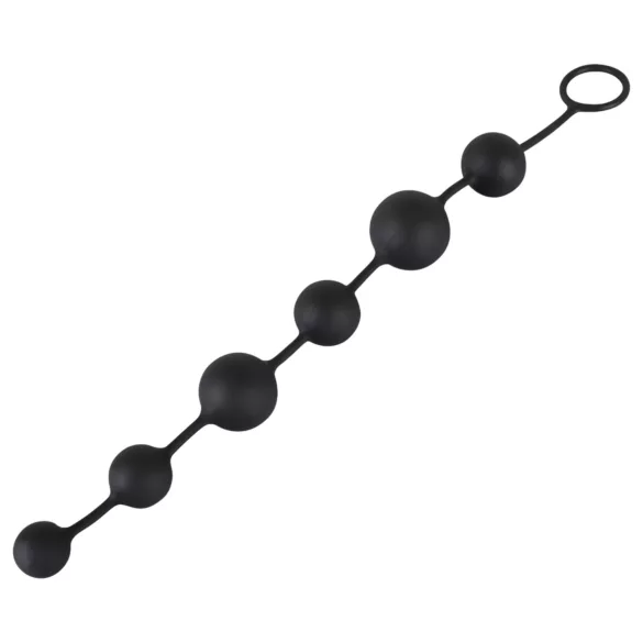 Black Velvets - dildo anale con 6 perle (nero)