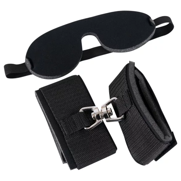 Bad Kitty - set manette e mascherina occhi - nero