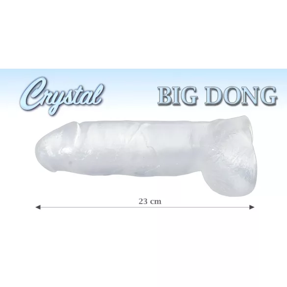 Crystal Clear Big Dong - dildo gigante in gel (21,5 cm)