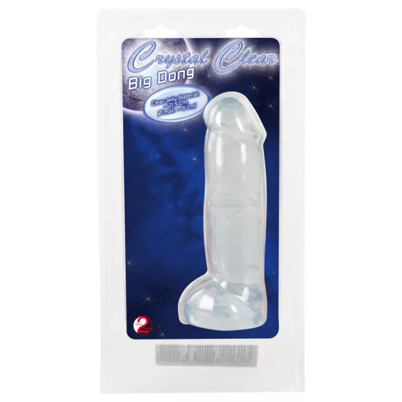 Crystal Clear Big Dong - dildo gigante in gel (21,5 cm)