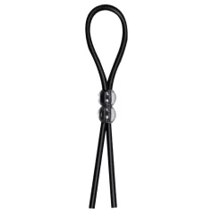   You2Toys - Anello fallico regolabile con perline - silicone nero