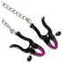 Bad Kitty - pinze per capezzoli con catena - viola e nero