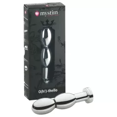  mystim O(h!)-thello - plug anale elettrostimolatore a sfera - argento
