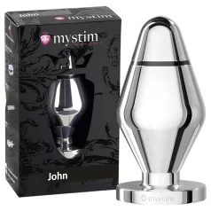   mystim Little John - plug anale elettrostimolazione - grande - argento