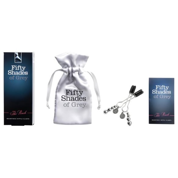 Fifty Shades of Grey - clip per capezzoli regolabili grigio