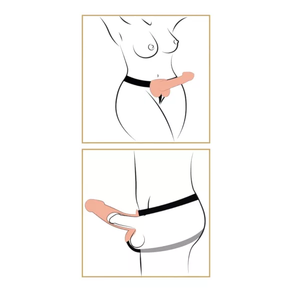 Fetish Strap-on 9 - dildo con cintura - realistico - colore naturale