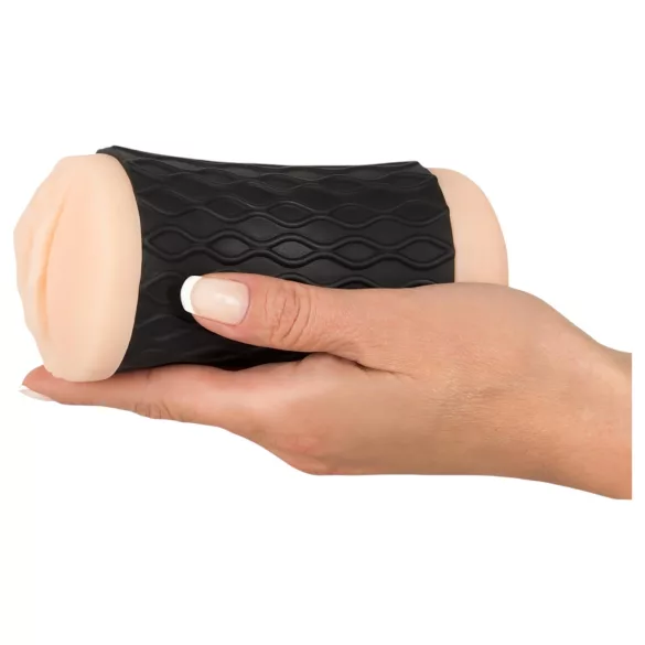 Nature Skin - masturbatore vaginale e anale - realistico - beige e nero