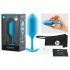 b-vibe Snug Plug 3 - plug anale doppia sfera (180g) - blu
