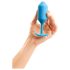 b-vibe Snug Plug 3 - plug anale doppia sfera (180g) - blu