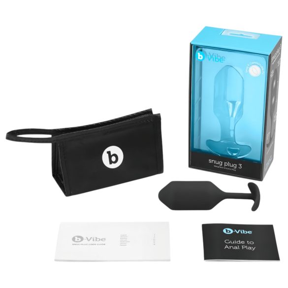 b-vibe - plug anale con doppia sfera - 180g - nero