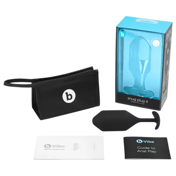 b-vibe - plug anale doppia sfera - 257g - nero