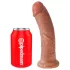 King Cock dildo 8" (20 cm) - carnagione scura naturale