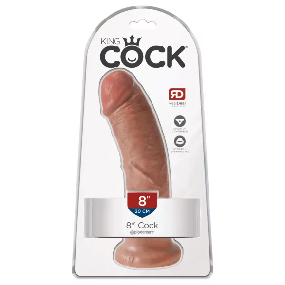 King Cock dildo 8" (20 cm) - carnagione scura naturale