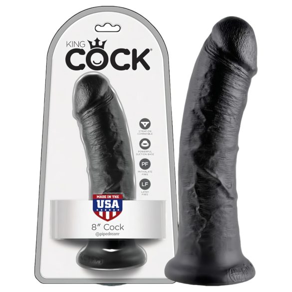 King Cock 8 Dildo (20 cm) - Nero