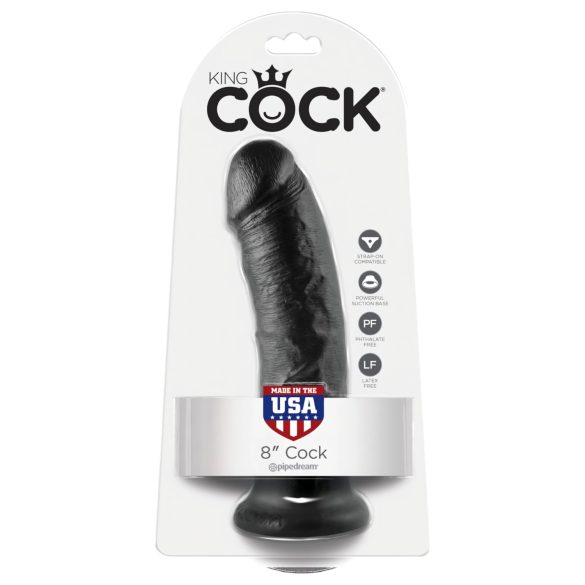 King Cock - dildo realistico - 20 cm - nero