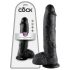 King Cock 10 Dildo con Testicoli (25 cm) - Nero