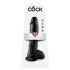 King Cock 10 Dildo con Testicoli (25 cm) - Nero