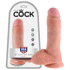   King Cock - dildo realistico con testicoli - 20 cm - colore naturale